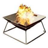 Lareira Tacho Jardim Externa Fogareiro Firepit 50x50x30cm