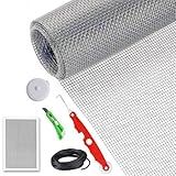 Largura 122 Cm Comprimento Kit De Substituição De Tela De Janela De Fibra De Vidro 168 Inclui Conjunto Completo De Ferramentas Adequado Para Janelas Portas De Tela E Pátios Resistente A UV E