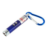 Laser Pointer Vermelho 3 Em 1 Chaveiro Lanterna Com Pilhas