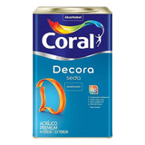 Lata Tinta Acrilica Seda Acetinada Lavável Coral 18 Litros