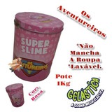 Latão Mega Bolha 1kg Slime Aventureiros Lucas Neto Gelastica Cor Pote 1kg Rosa
