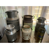 Latas De Leite Antigas 6 Peças