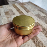 Latinha Para Vela Lembrancinhas 100 Ml Dourada 10 Uni 