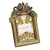 Laura Ashley Moldura De Coroa De Roseta Dourada Antiga 5 X 7 Cm Com Cavalete E Gancho- Expositor De Mesa E Parede- Design Floral Decorativo- Decoração De Casa- Arte- Galeria De Fotos -5 X 3- Ouro
