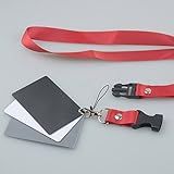 LAURAG 3 Em 1 Bolso Digital Branco Preto Cinzento Equilíbrio Cartões 18 Cinza Placa Com Fita Para O Pescoço Para A Fotografia Digital
