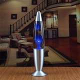 Lava Lamp 110v Azul 34cm Luminar Presentes Luminária De Mesa Abajur Decoração Retrô Bolha Foguete