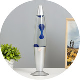 Lava Lamp Azul 110 Luminária Mesa Abajur Retrô Bolha Foguete