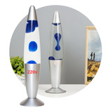 Lava Lamp Azul 220 Luminária Mesa Abajur Retrô Bolha Foguete