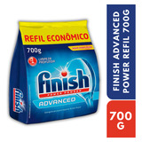 Lava Louças Finish Advanced Detergente Pó Maquina Refil 700g