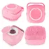 Lava Pelo Pet Escova Banho Cachorro Gato Dispenser Shampoo Cor Rosa