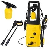 Lavadora De Alta Pressão 1400W 1500 PSI Com Shampoozeira Rodas E Alça Longa HLX TEKNA