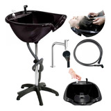 Lavatório De Barbeiro Portátil Cuba Móvel Ducha Salão Beleza