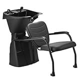 Lavatório De Cabelo Com Cuba Reclinável Dompel Top Preto