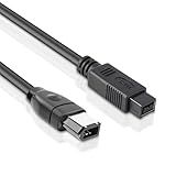 Lbsc Cabo Firewire De Alta Velocidade De 9 Pinos Para 6 Pinos Ilink Dv Cabo Firewire 800 A 400 Ieee 1394 Para Mac Pro, Macbook (1,8 M, 9 Pinos Firewire 800 A 6pin Firewire 400)