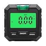 LCD Retroiluminado Com Medidor De ângulo De Nível Digital Com Base Magnética Inclinômetro Para Carpintaria Preto Com Bolhas
