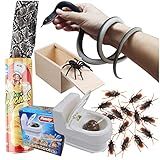 LCKLA Kit De Pegadinhas De Borracha Realista Cobras Falsas Baratas Surpresa Caixa De Aranha Presentes Divertidos Para Decoração De Festa De Halloween Dia Da Mentira Adultos Homens E Mulheres