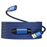 LDKCOK Cabo De Extensão USB 3 0 Ativo De 25 Pés Cabo Extensor Macho Para Fêmea Cabo De Extensão USB Para Pen Drive USB Leitor De Cartão Disco Rígido Teclado Playstation Xbox VR Impressora Câmera Laptop
