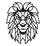 Leão Geométrico Escultura De Parede Quarto