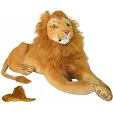 Leão Safari Pelucia G 1 10 Mt Realista Lindo Macio