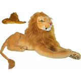 Leão Safari Pelucia G 1 10 Mt Realista Lindo Macio