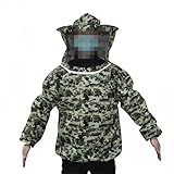 Leapiture Jaqueta De Apicultura Jaqueta De Apicultor Roupas De Apicultor Com Capuz Removível Equipamento De Proteção De Abelha Para Homens E Mulheres Verde 