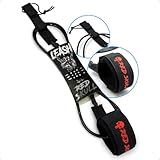 Leash Funboard Surf 6mm Strap FUN 8pés Cordinha Duplo Rotor Resistente Alta Qualidade Equipamento Surfista Ideal Performance Versátil Durável Design Moderno Esporte Aquático Leve Funcional Exclusivo