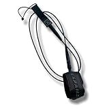 Leash Prancha De Surf Super Prime 5mm Expans Duplo Distorcedor Injetado Strep Super Premium 5mm Shortboard Cordinha Duplo Girador Injetado -Preto-