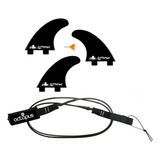 Leash Prancha Surf 2 Giradores Strep 6 E Jogo Quilhas M5
