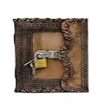 Leather Crafter S Diário De Couro Envelhecido Feito à Mão Com Cadeado E Chave Antiquado De Couro Grimório Livro Das Sombras Diário Vintage De Couro Em Branco 18 X 12 Cm Chave Trancada 