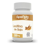 Lecitina De Soja   60 Cápsulas 500mg   Apisnutri Suplementos