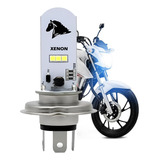 Led Lampada H4 Moto Carro 8000k Cavalinho Efeito Xenon Azul