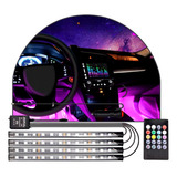 Led Neon Rgb Luz Interno C controle Acessórios Carro Tuning