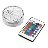 Led Piscina Rgb Aquário Jardim A Pilha Prova D água Controle