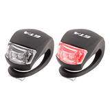 Led Sinalizador Pisca Lanterna Silicone Luz Bike Mtb Par Cor