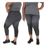 Legging Plus Size Sublimada 0 Transparente Cintura Alta