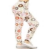 Leggings Depot Calça Feminina De Corrida Premium Com Estampa De Cintura Alta P 3X BAT1 Donut Affair 3X