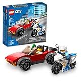 LEGO City Perseguição De Carro Com Moto Da Polícia 60392 59 Peças Conjunto De Construção