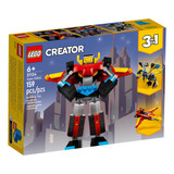 Lego Creator 31124 3 Em 1 Super Robô Dragão Avião 159 Peças