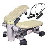 Leikefitness Premium Portátil Climber Stair Stepper & Waist Fitness Twister Step Machine Com Monitor Lcd St6600-2 (verde)