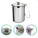 Leiteira Com Tampa Aço Inox Bule Fervedor Leite Café 600ml