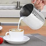 Leiteira Jarra Em Aço Inox 600ML Cremeira Americana Barista