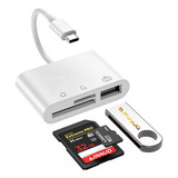 Leitor Cartão Memória Adaptador Tipo C Otg Usb 3 0 Tf Sd Cf
