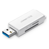 Leitor Cartão Memória Ugreen Micro E Sd P usb 3 0 Branco