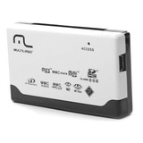 Leitor Cartões Multilaser 6 Slots Adaptador 46 Em 1 Ac076