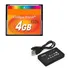 Leitor De Cartão De Memoria + Cartão De Memória 4gb....