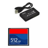 Leitor De Cartão De Memoria + Cartão De Memória 512mb