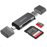 Leitor De Cartão De Memória Sd E Micro Sd Para Usb c E Usb a