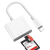Leitor De Cartão SD Para IPhone IPad Conversor Adaptador De Leitor De Câmera De Cartão SD TF Para IPhone 13 12 11 X XS XR 8 7 IPad Suporta IOS 9 15 Posterior Plug And Play 2 Em 1 