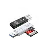 Leitor De Cartão SD USB 3-0 Para PC- Adaptador Micro SD Para USB- Leitor De Cartão Para Câmera- Leitor De Cartão De Memória- Leitor De Cartão Para Laptop -1 Unidade USB 3-0- BRANCO OU PRETO