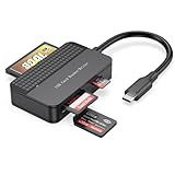 Leitor De Cartão SD USB C USBC 4 Em 1 SD Micro SD CF Leitor De Cartão MS Leitura Simultânea Para IPhone 15 Mac Android IPad Câmera PC Laptop Tipo C TF Compact Flash Memory Stick Pro Duo Adaptador